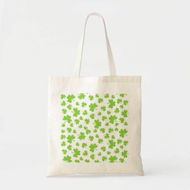 Bolso De Tela Tote de Luck Clover Shamrock (Frente)