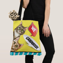 Bolso De Tela Tote de Maestros de Gatos de Peeking - ¡Mirar Atrá