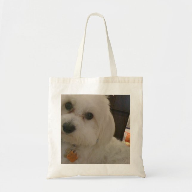 Bolso De Tela Tote de Maltipoo (Frente)