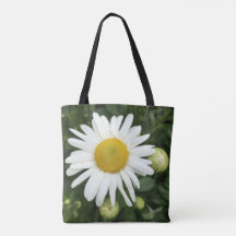 Tote de margarita blanca