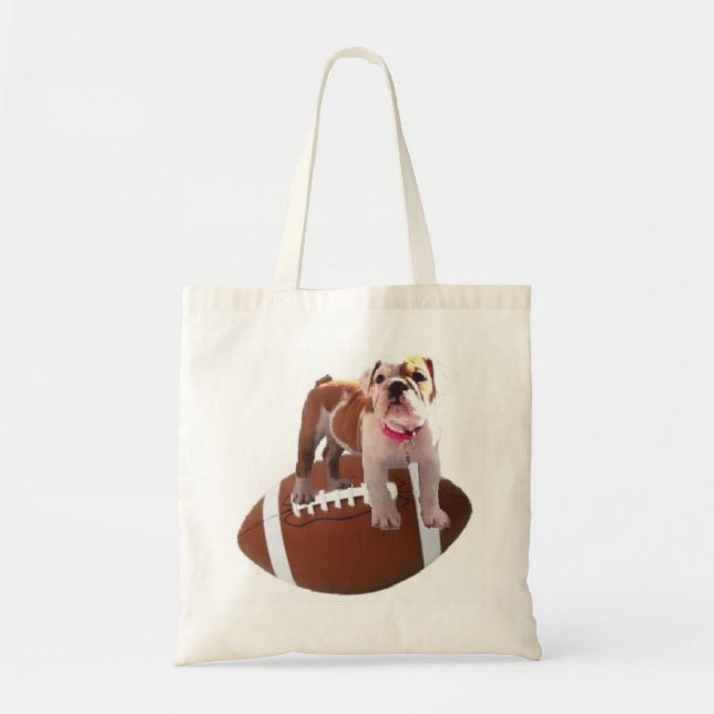 Bolso De Tela Tote de Mascot~Bulldog~Original del equipo (Frente)