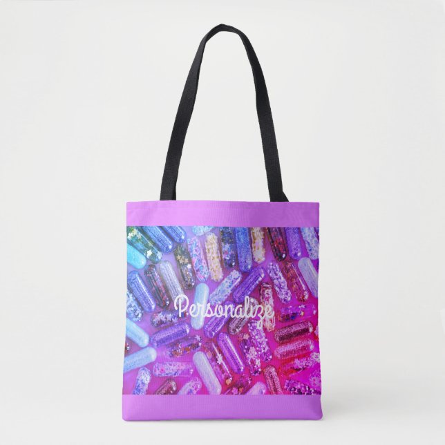 Bolso De Tela Tote de medicación para purpurinas de enfermería (Anverso)