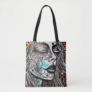 Bolso De Tela Tote de Meditación Mantra Bohemia
