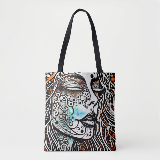 Bolso De Tela Tote de Meditación Mantra Bohemia (Anverso)