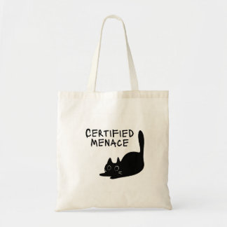 Bolso De Tela Tote de Menace Certificada - Negro