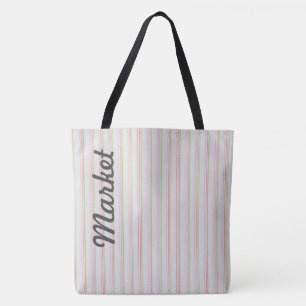 Bolso De Tela Tote de mercado gris claro