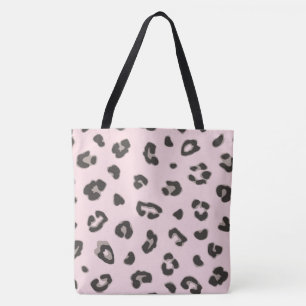Bolso De Tela Tote de moda de impresión de animales rosa claro