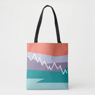 Bolso De Tela Tote de montaña con respaldo de coral sólido
