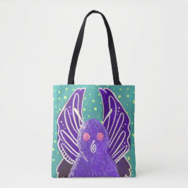 Bolso De Tela Tote de Mothman púrpura
