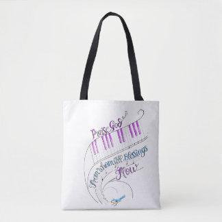 Bolso De Tela Tote de música de alabanza