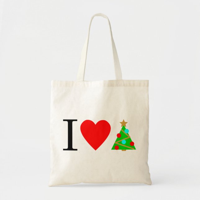 Bolso De Tela Tote de Navidades del corazón (Frente)