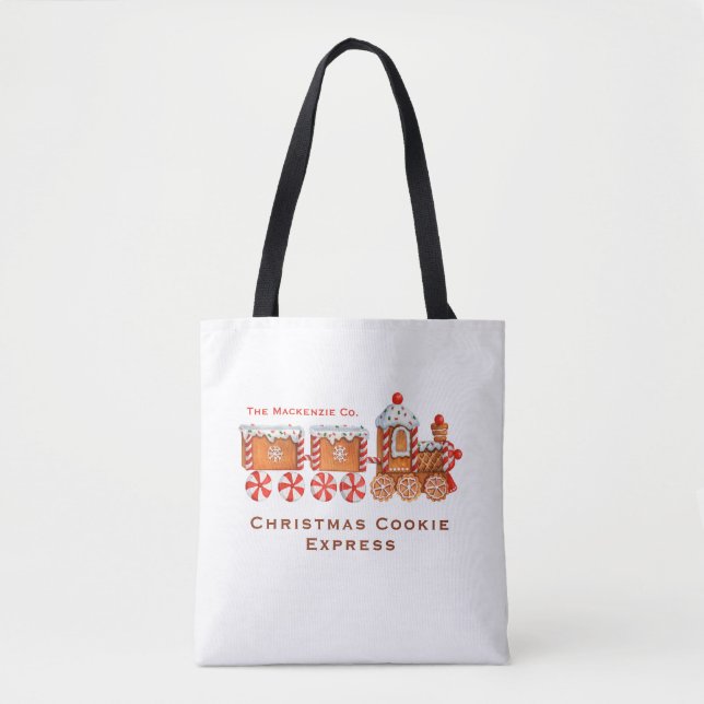 Bolso De Tela Tote de Navidades del Personalizable Gingerbread (Anverso)