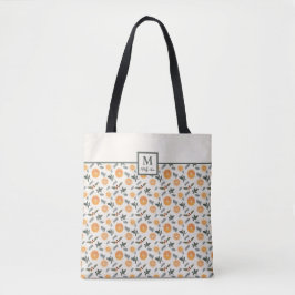 Bolso De Tela Tote de Navidades Monograma Citrus Hygge