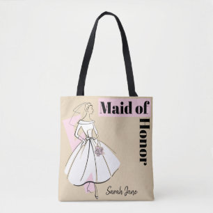 Bolso De Tela Tote de nombre de honor de una dama de moda que es