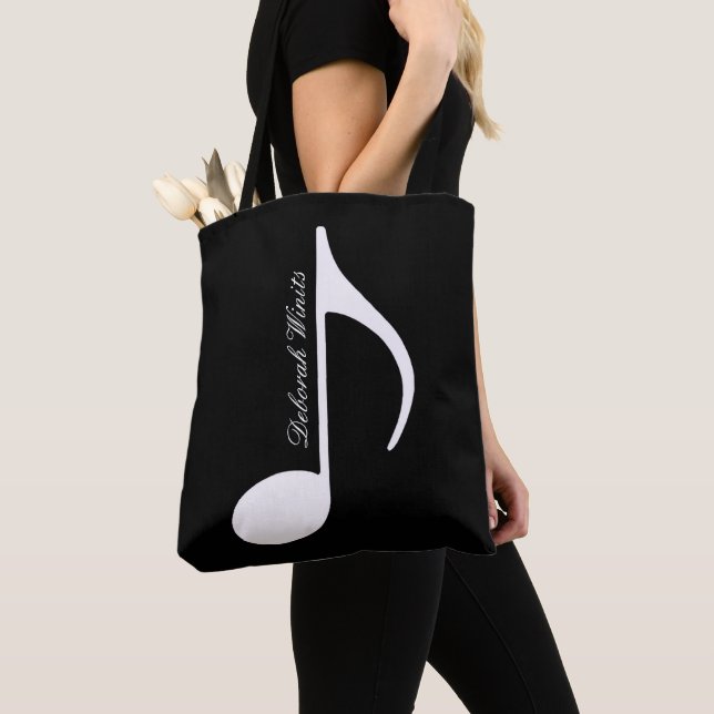 Bolso De Tela Tote de notas musicales gráficas personalizadas co (Detalle)