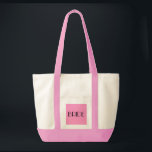 Bolso De Tela Tote de novia<br><div class="desc">Bolsa de té mostrada en Natural/Rosa con texto de novia. com. com.</div>