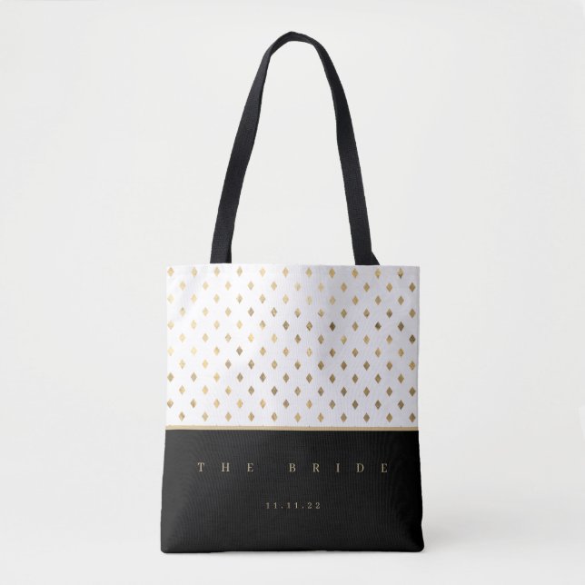Bolso De Tela Tote de novia personalizado (Anverso)
