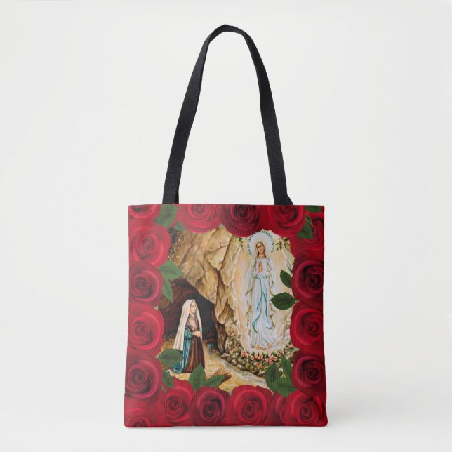 Bolso De Tela Tote de nuestra señora Of Lourdes (Anverso)