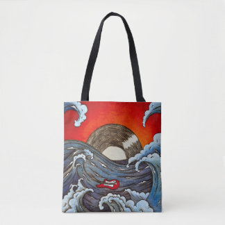 Bolso De Tela Tote de Olas Balanceándose
