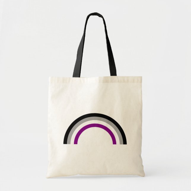 Bolso De Tela Tote de orgullo arco iris de asexualidad (Frente)
