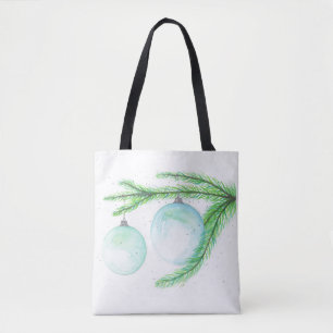Bolso De Tela Tote de Ornamentos de Navidad