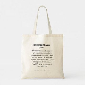 Bolso De Tela Tote de Ornitorrinco para Educación en Casa 
