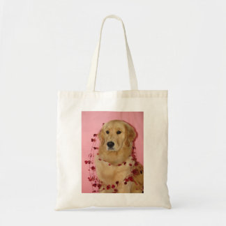 Bolso De Tela Tote de oro del corazón