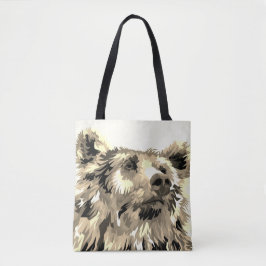 Bolso De Tela Tote de oso pardo