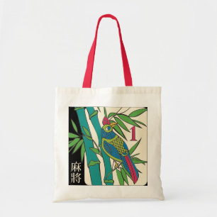 Bolso De Tela Tote de pájaro de Mah Jongg Tiles