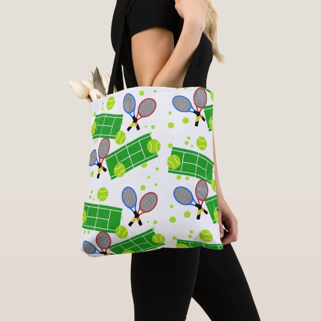 Bolso De Tela Tote de partidos de tenis (Detalle)