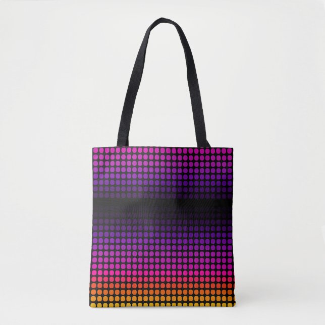 Bolso De Tela Tote de patrón de oscilación geométrica Ombre (Anverso)