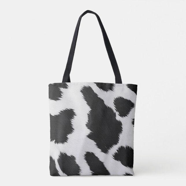 Bolso De Tela Tote de patrón de vaca (Reverso)