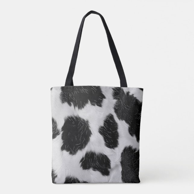 Bolso De Tela Tote de patrón de vaca (Reverso)