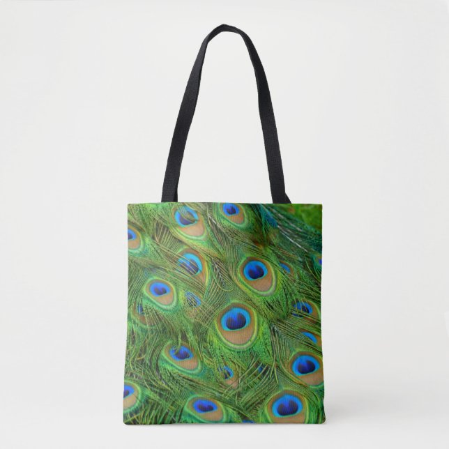Bolso De Tela Tote de pavo real 1 (Anverso)