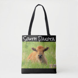 Bolso De Tela Tote de Perro Buffalo-Prairie de Dakota del Sur