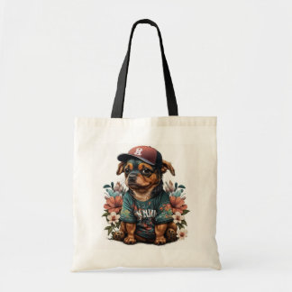 Bolso De Tela Tote de perros de béisbol