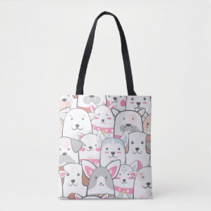 Bolso De Tela Tote de perros pequeños