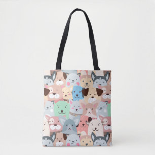 Bolso De Tela Tote de perros pequeños