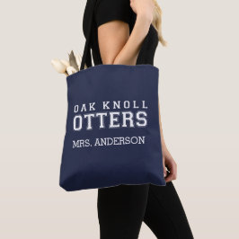 Bolso De Tela Tote de personalizado de conocimientos de encino (
