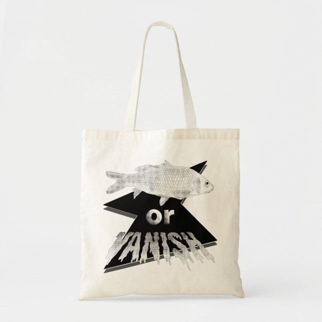 Bolso De Tela Tote de pescado o de desvanecimiento (Frente)