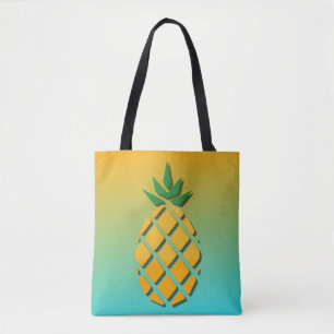 Bolso De Tela Tote de piña de verano tropical