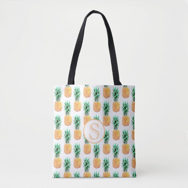 Bolso De Tela Tote de piña tropical (Anverso)