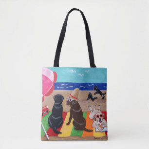 Bolso De Tela Tote de pintura de los labradores de la brisa de v