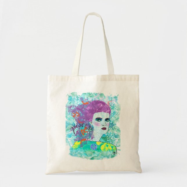 Bolso De Tela Tote de Piscis (Frente)