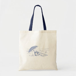 Bolso De Tela Tote de playa mediterránea