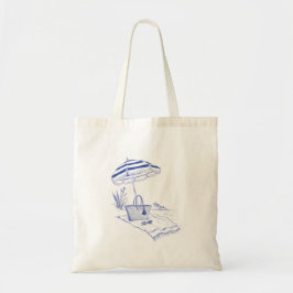 Bolso De Tela Tote de playa mediterránea