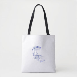 Bolso De Tela Tote de playa mediterránea