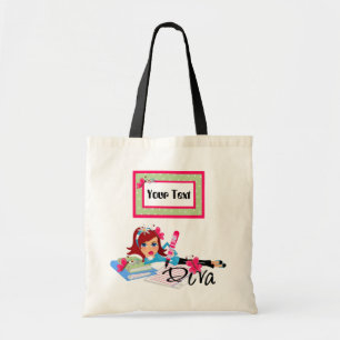Bolso De Tela Tote de presupuesto de Diva Misc