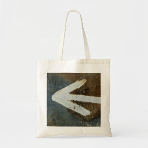 Bolso De Tela Tote de presupuesto de flecha blanca