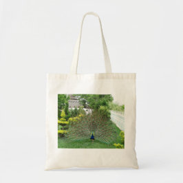 Bolso De Tela Tote de Presupuesto de Fotografía Jardín de Peacoc